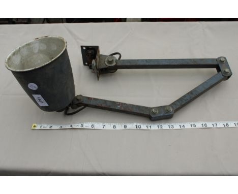 A VINTAGE ADJUSTABLE ANGLE POISE BENCH LAMP 