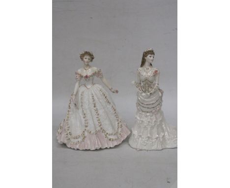 TWO ROYAL WORCESTER FIGURINES TO INCLUDE, A DAZZLING CELEBRATION AND SWEETEST VALENTINE 