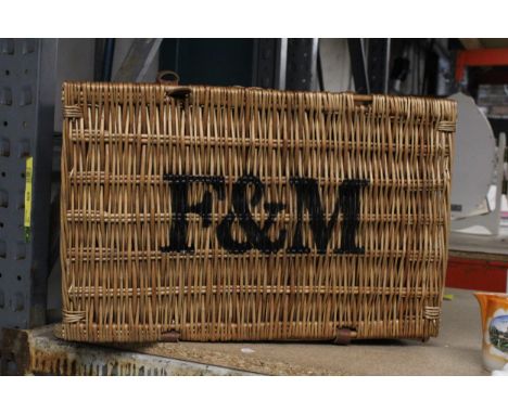 A FORTNUM AND MASONS HAMPER BASKET 