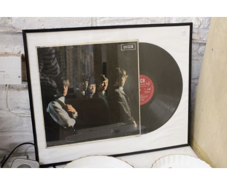 A FRAMED COPY OF A ROLLING STONES ALBUM FROM DECCA 