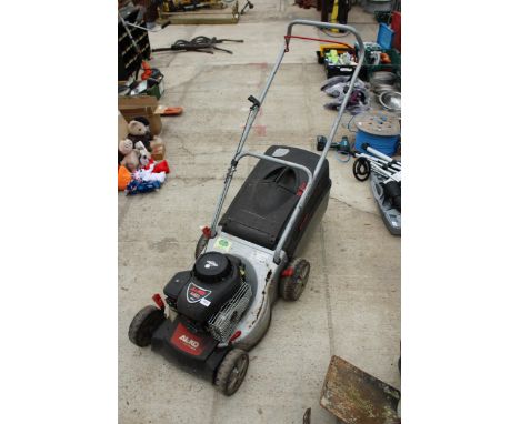 AN AL-KO SILVER 42B PETROL LAWN MOWER WITH BRIGGS AND STRATTON ENGINE 