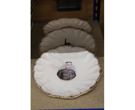 THREE VICTORIAN BOER WAR PLATES TWO OF BULLER AND ONE OF BADEN-POWELL 