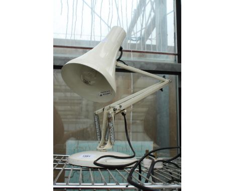 A RETRO CREAM ANGLE POISE LAMP 