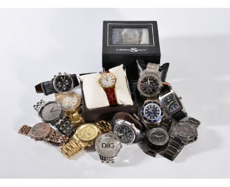 A collection of wristwatches, brands to include: Boss, Casio, Michael Kors, Rotary and others. All recommended for spares or 