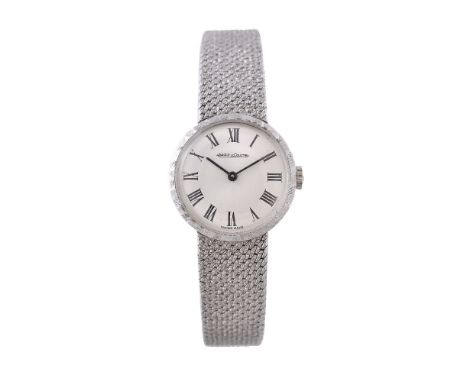 Jaeger LeCoultre, a lady's 9 carat white gold bracelet wristwatch, import mark for London 1970, no. 1148365, manual wind move
