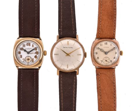 Smiths Astral, a 9 carat gold wristwatch, no. 45469, hallmarked Edinburgh 1964, English manual wind movement, 17 jewels, silv