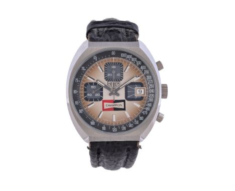 Heuer, ‘Champion’, ref. 1614, a stainless steel chronograph wristwatch, no. 35364 circa 1970s, manual wind movement, 17 jewel