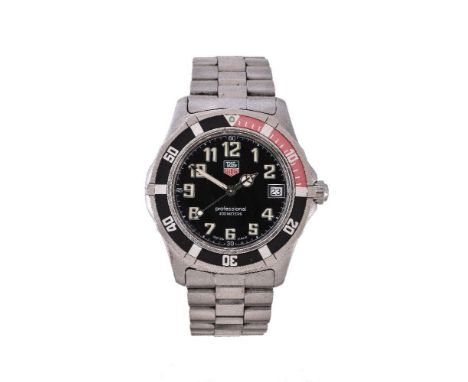 Tag Heuer, ref. WM1112, a stainless steel bracelet wristwatch, no. KV5574, circa 1995, quartz movement, cal. ETA 955112, blac