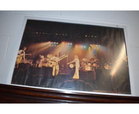 A vintage early 1970s framed Genesis poster.