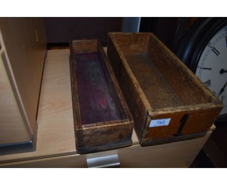 Two vintage merchants or similar drawers