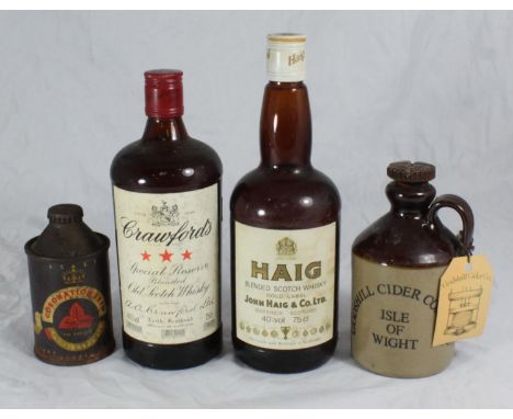 A 75cl bottle of Haig Gold Label Blended Scotch Whisky, 40% vol, together with a 75cl bottle of Crawford's Special Reserve Bl