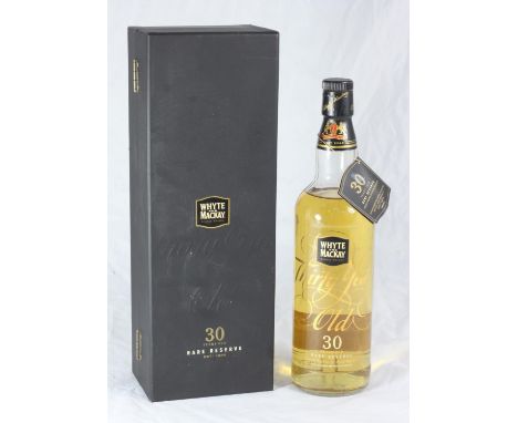 A bottle of Whyte &amp; Mackay 30 Years Old Rare Reserve Blended Scotch Whisky, 70cl, 40% volume, in original branded present