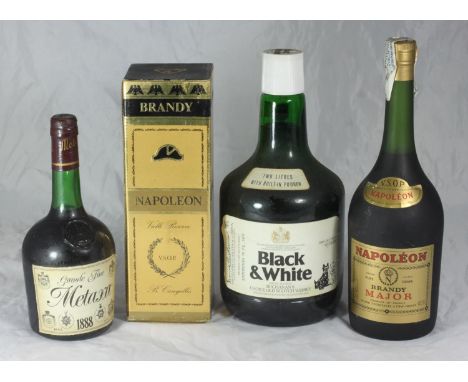 A 74cl bottle of Napoleon VSOP brandy Reserva 1968, boxed, together with a 1L bottle of VSOP Napoleon Brandy Major, a bottle 