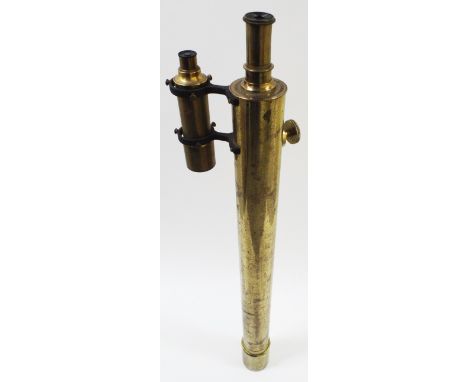 A 3-inch reflecting telescope, by Broadhurst Clarkson & Co., London, Early 20th century,lacquered brass body with rack and pi