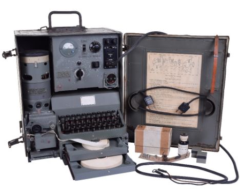 A rare and complete WWII German Typenbildschreiber Fur Drahtbetrieb T Type Telegraph Image Recorder,1940Ser. No. 4598,With QW
