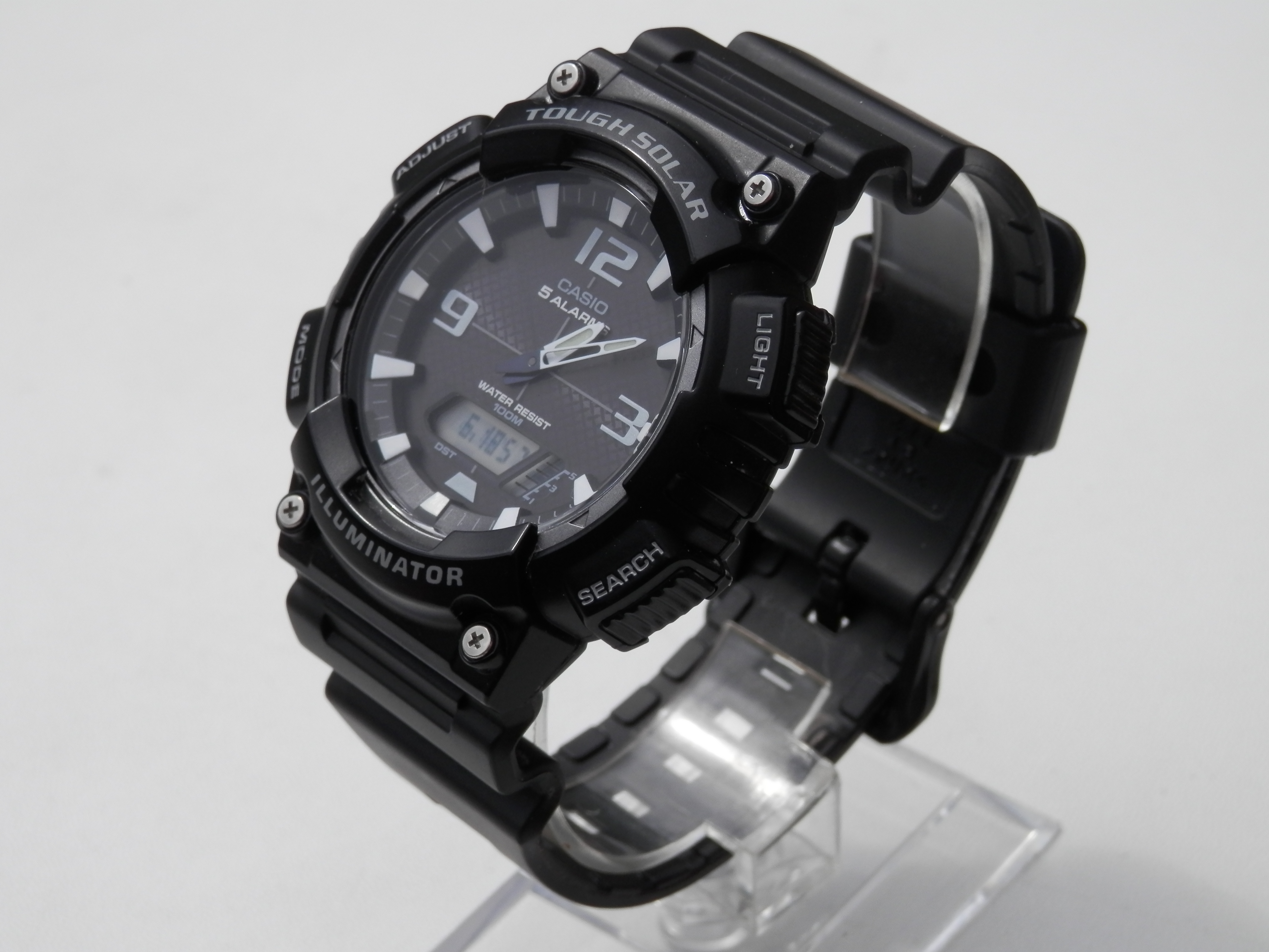 SUPERB CASIO 5208 TOUGH SOLAR ILLUMINATOR DIGITAL & ANALOGUE 47MM SOLAR ...