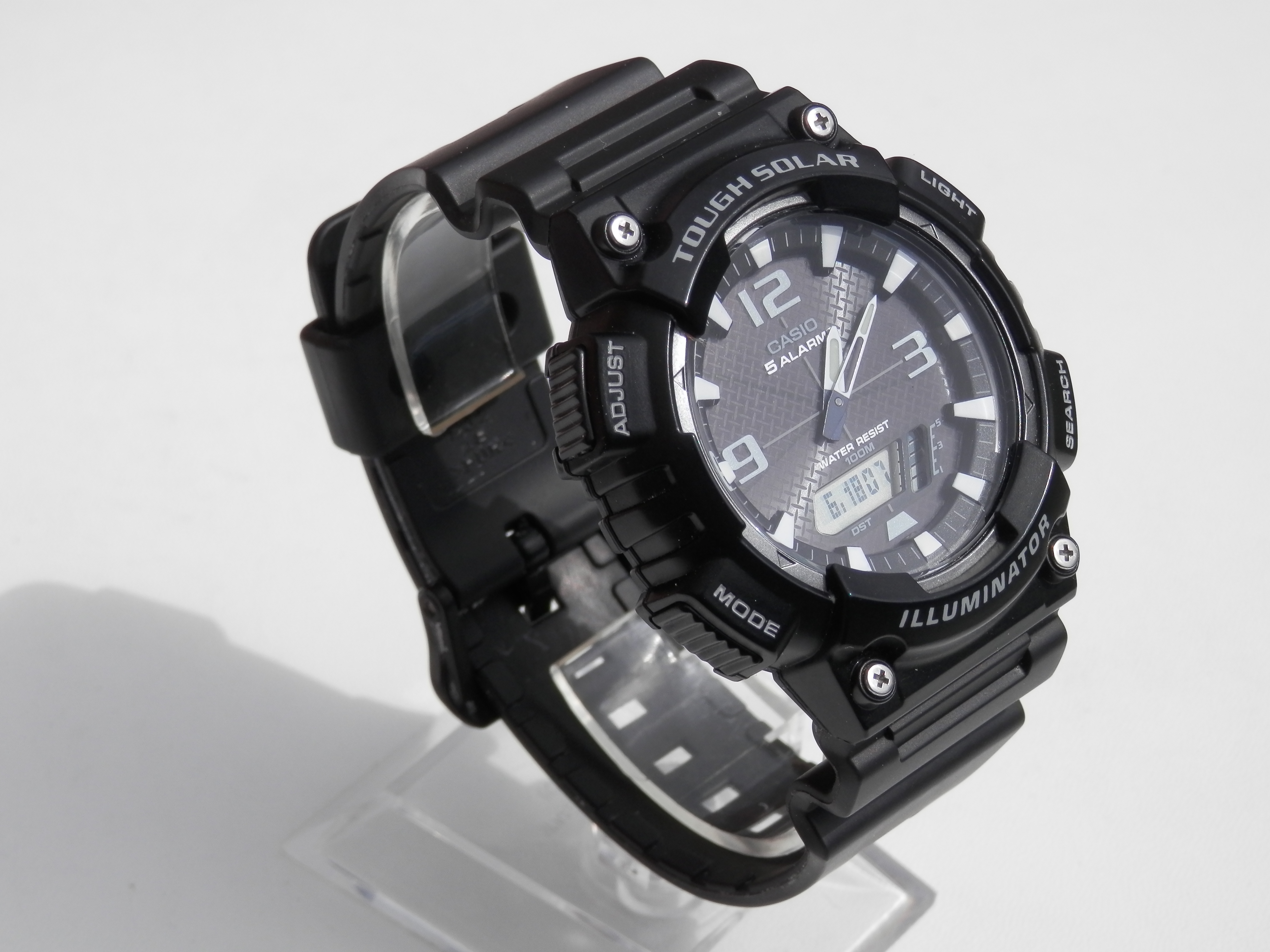 SUPERB CASIO 5208 TOUGH SOLAR ILLUMINATOR DIGITAL & ANALOGUE 47MM SOLAR ...