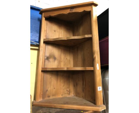 PINE SERPENTINE SHELF HANGING CABINET