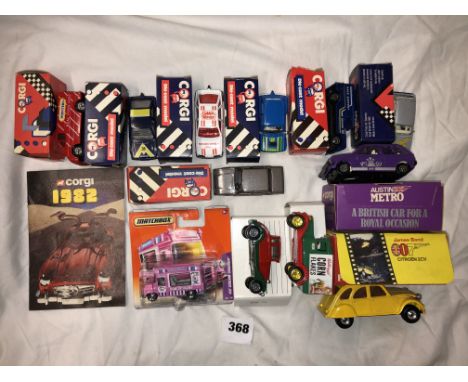 SMALL SELECTION OF CORGI DIECAST MODEL CARS, PLUS OTHER BOXED VINTAGE CARS AND VEHICLES 