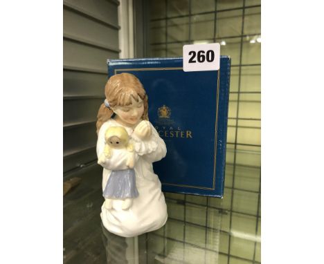 BOXED ROYAL WORCESTER FIGURE 'KATIE'S DAY BEDTIME'