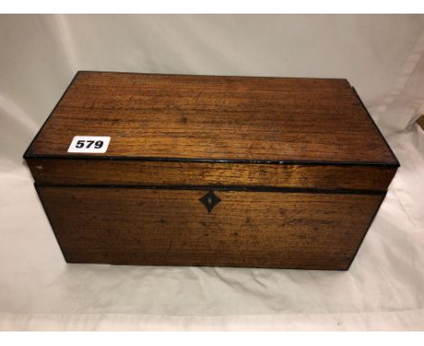 19TH CENTURY MAHOGANY TEA CADDY