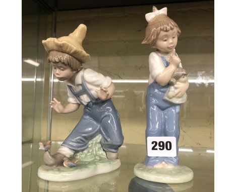 TWO NAO SPANISH PORCELAIN FIGURES 555 AND ONE OTHER