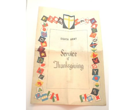 Eight Army Thanksgiving service sheets