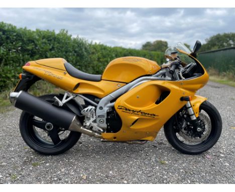 6,800 miles from new, all original Triumph T595 Daytona. Introduced in 1997 along with the Speed Triple, a major step forward