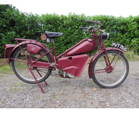 Tidy little 1950s Autocycle in need of recommissioning. Great for Goodwood Revival. James had begun concentrating on the manu