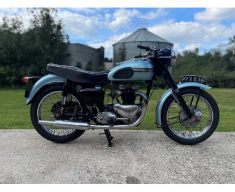 Matching numbers T110 Tiger. Launched in 1953, the 650cc Tiger was phased out in 1961 when the T120 Bonneville donned the man