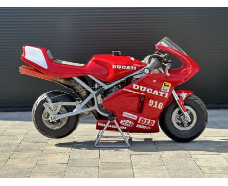 Recently recommissioned Foggy Rep 916 Minimoto bike, originally presented to Jamiroquai's Jason Kay by the Ducati factory. Th