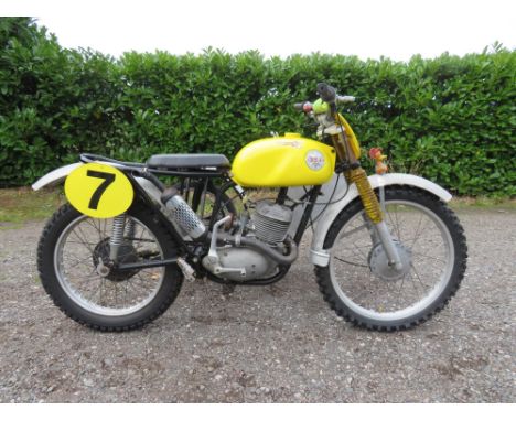 D7 Bantam Super trials bike fitted with a lightweight sidecar. Offered without Reserve. Introduced for 1959, the D7 Super was
