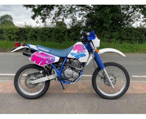 Original and unmolested DR350S street-legal dirt machine. Launched by Suzuki in 1990 as a 'Dual Sport' machine, suitable for 