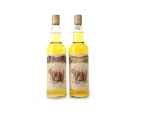 IMPERIAL AGED 15 YEARSClosed 1998, Carron, Banffshire. 70cl, 46% volume.GLENCADAM AGED 15 YEARSActive. Brechin, Angus.70cl, 4