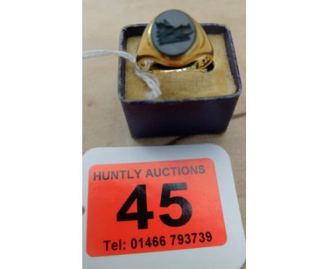 Vintage 18ct Gold Seal ring (7.5 grams total)