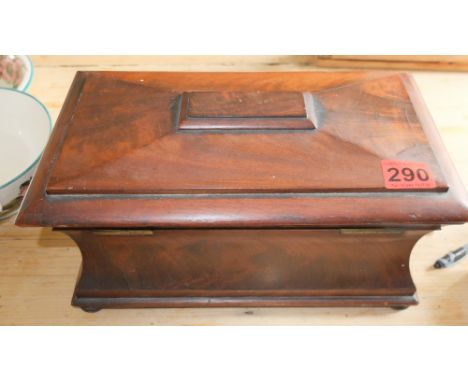 Large Victorian Mahogany Tea Caddy