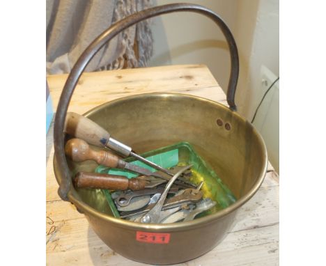 Brass Berry Pan with Tools