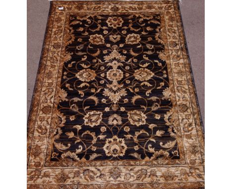 Persian Ziegler design blue and gold ground rug carpet, 280cm x 200cm Condition Report Click here for further images, conditi