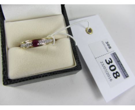 Ruby and diamond ring stamped 9k Condition Report Click here for further images, condition, auction times & delivery costs
