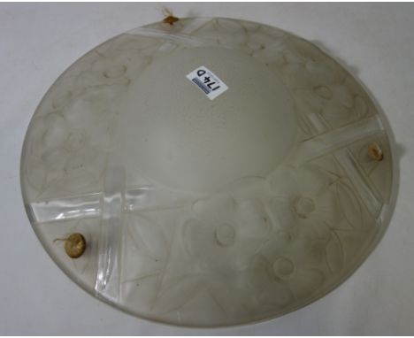 Art Deco moulded glass centre light fitting  Condition Report Click here for further images, condition, auction times & deliv