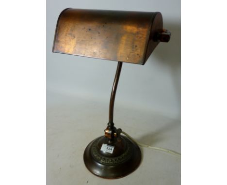 Vintage copper angle desk lamp  Condition Report Click here for further images, condition, auction times & delivery costs
