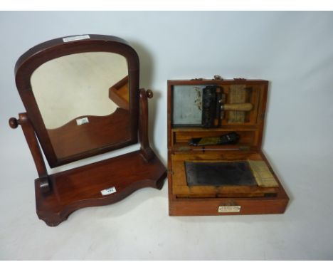 W.Harold Spink screen printing press with roller (in wooden box) and a toilet mirror (2)  Condition Report Click here for fur