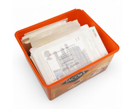 Large collection of gilette razor blades and stamp cards, in one box