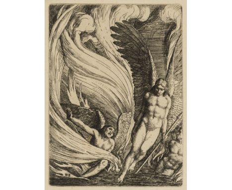 Strang (William) [Paradise Lost by John Milton], twelve loose illustrations, possibly proofs, including title page, portrait 