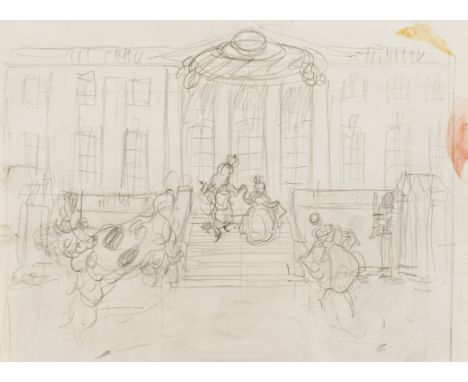 Shepard (Ernest Howard, painter and illustrator, 1879-1976) Preliminary study for "The King's Breakfast" from "When We Were V