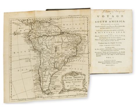 Americas.- Ulloa (Antonio de) A Voyage to South America..., translated by John Adams, 2 vol., third English edition, folding 