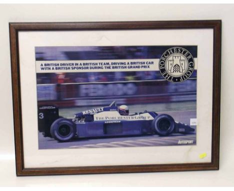 F1 framed print signed by Martin Brundle 1985 Condition report: see terms and conditions.