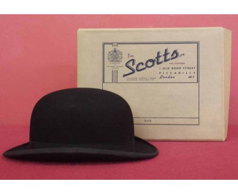 Boxed Scotts Ltd bowler hat. Condition report: see terms and conditions.