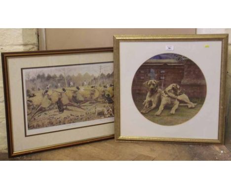 Two framed prints to include signed limited edition print "Cocks Only" after Alexander Charles Jones (2). Condition report: s