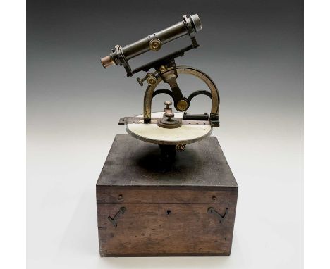 A rare Henderson's patent rapid traverser alidade, by E.T.Newton & Son Ltd Camborne, brass and lacquered, circa 1900, with si